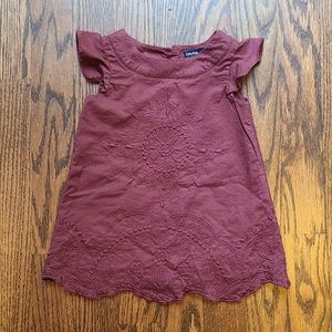 Baby Gap Cotton Dress Maroon Size 3-6M